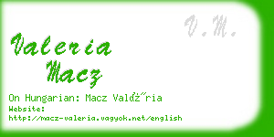 valeria macz business card